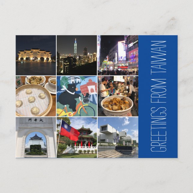 Cartão Postal saudações taiwan (Frente)