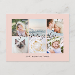Cartão Postal Saudações Universais personalizadas com 6 fotos