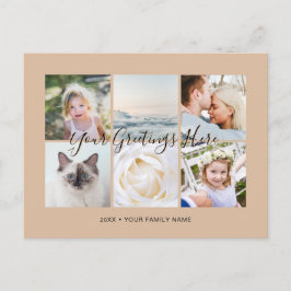 Cartão Postal Saudações Universais personalizadas com 6 fotos