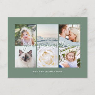 Cartão Postal Saudações Universais personalizadas com 6 fotos