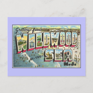 Cartão Postal Saudações vindas de Wildwood pelo Sea NJ