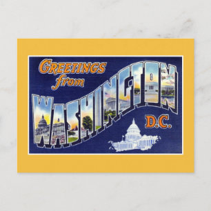 Cartão Postal Saudações vínicas de Washington DC