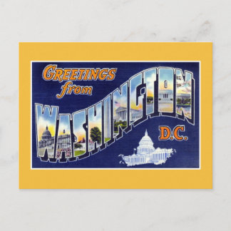 Cartão Postal Saudações vínicas de Washington DC