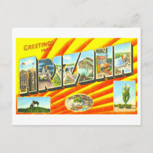 Cartão Postal Saudações Vintage do Arizona