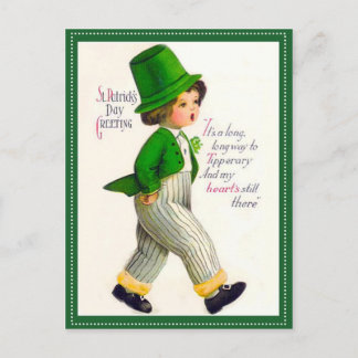 Cartão Postal Saudações Vintage do Dia de São Patrício