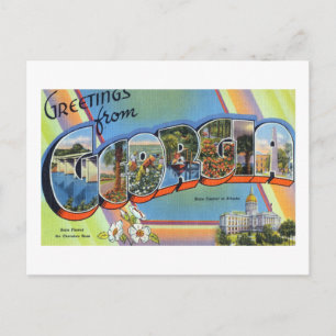 Cartão Postal Saudações Vintage do Poster de viagens Georgia