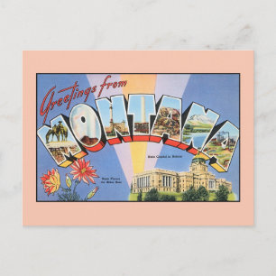 Cartão Postal Saudações vitágicas de Montana