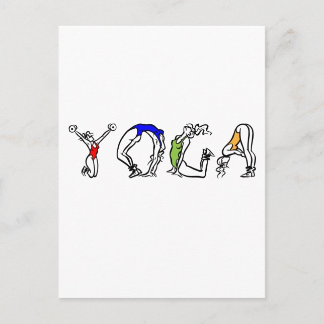 Cartão Postal saúde da malhação ioga (Frente)