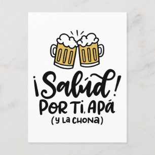 Cartão Postal Saúde ou Meu Papai e a Chona, desenho feito à mão