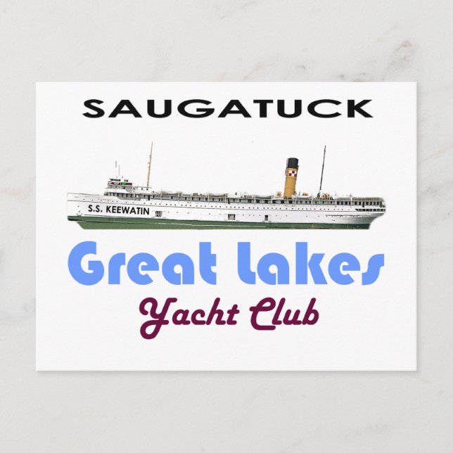 Cartão Postal Saugatuck Douglas Michigan Yacht Club Excelentes L (Frente)