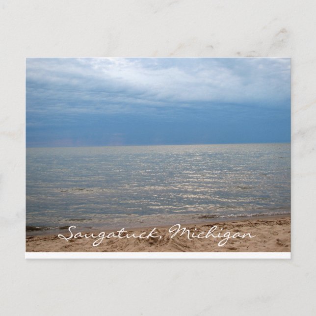 Cartão Postal Saugatuck, Michigan Oval Beach Postcard (Frente)