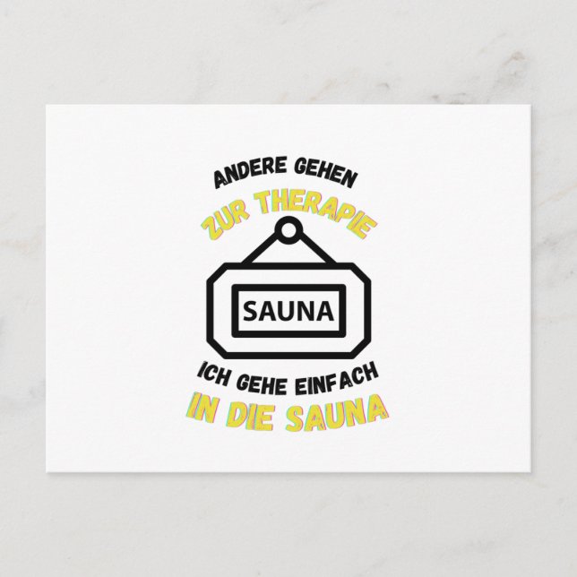 Cartão Postal Sauna Outros Vão Para Terapia Saunas (Frente)