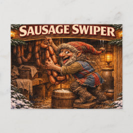 Cartão Postal Sausage Swiper Yule Lad postcard