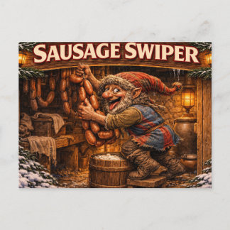 Cartão Postal Sausage Swiper Yule Lad postcard
