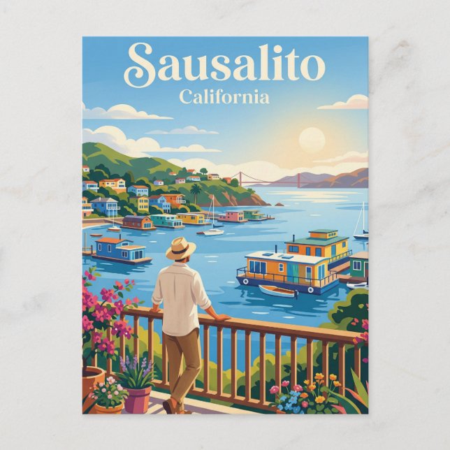 Cartão Postal Sausalito EUA (Frente)