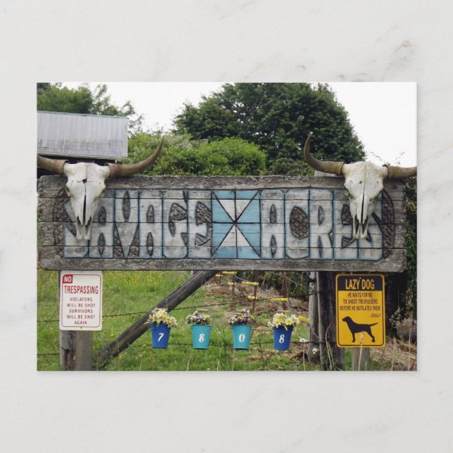 Cartão Postal Savage Acres (Frente)
