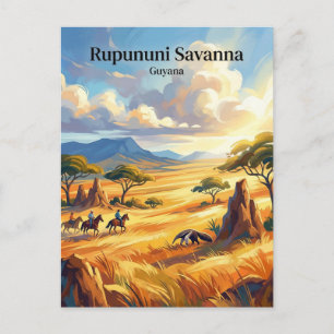 Cartão Postal Savana de Rupununi Guiana