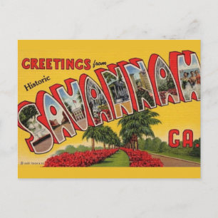 Cartão Postal Savannah Georgia