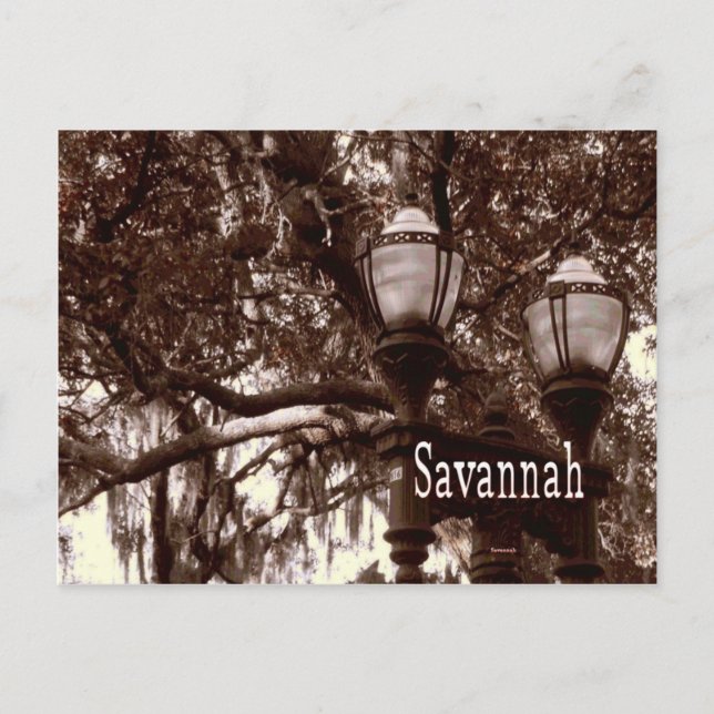 Cartão Postal Savannah Georgia (Frente)