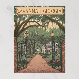 Cartão Postal Savannah, Geórgia