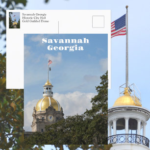 Cartão Postal Savannah Georgia Câmara Histórica Fotográfica