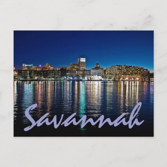 Cartão Postal Savannah, Geórgia, EUA (Frente)