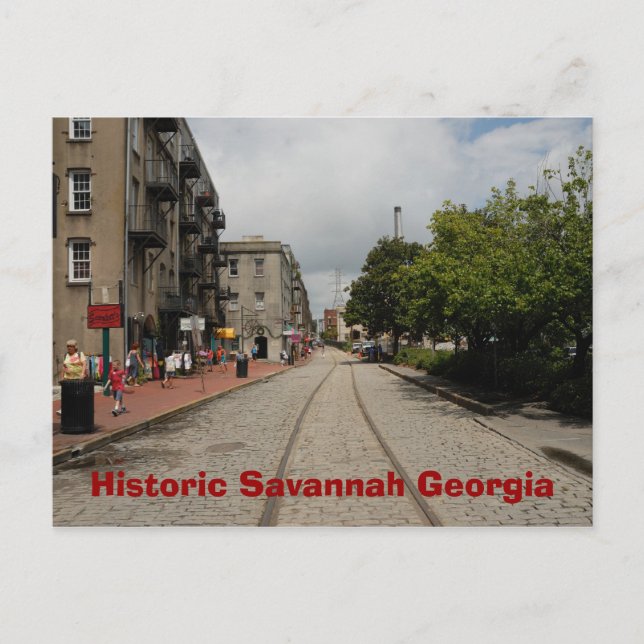 Cartão Postal Savannah Georgia histórica (Frente)