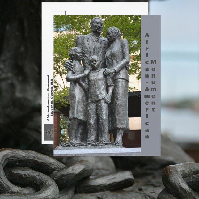 Cartão Postal Savannah Georgia Monumento Afro-Americano (Criador carregado)