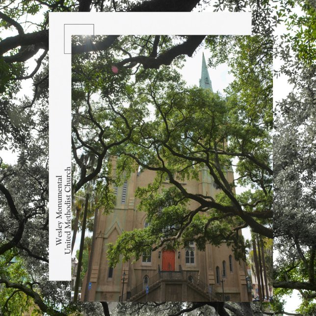 Cartão Postal Savannah Wesley Monumental Igreja Metodista Unida (Criador carregado)