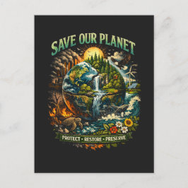 Cartão Postal Save Our Planet