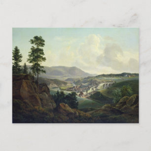 Cartão Postal Saw Mill na Noruega, 1827