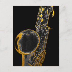 Cartão Postal Sax de ouro
