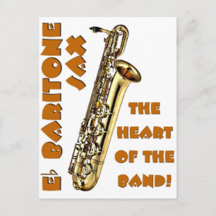 Cartão Postal Saxofone barítono