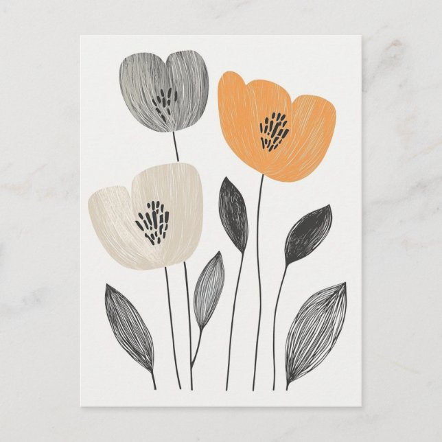 Cartão Postal Scandi Bloom No.295 (Frente)