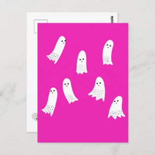 Cartão Postal Scarry Halloween Fantasmas Scandi Spooky Design
