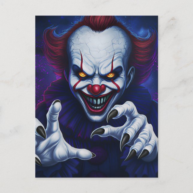 Cartão Postal Scary Clown Postcard (Frente)