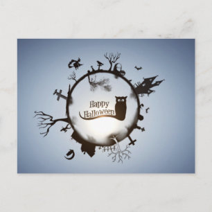Cartão Postal Scary Spooky Halloween