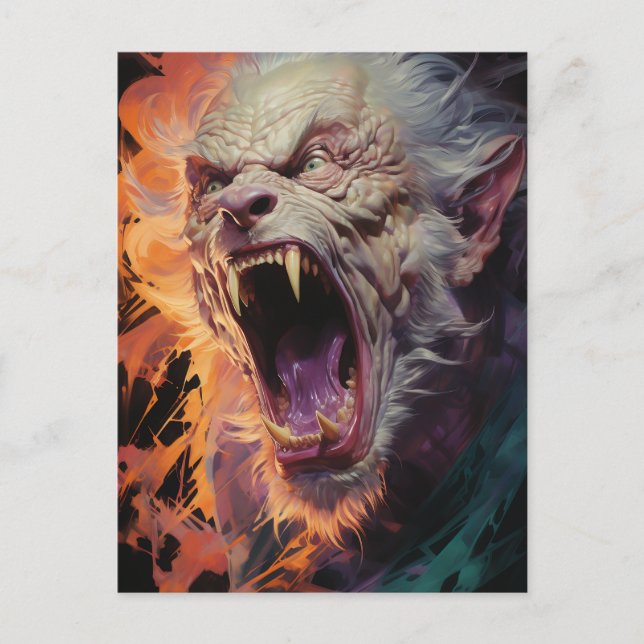 Cartão Postal Scary Werewolf (Frente)