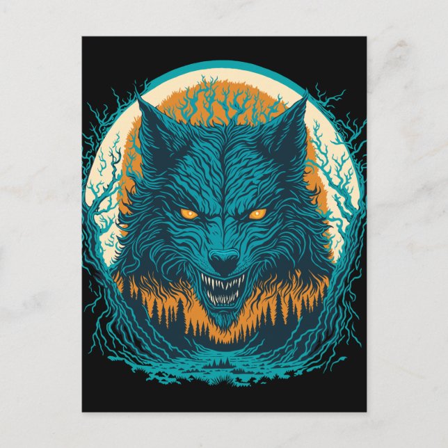 Cartão Postal Scary Werewolf (Frente)