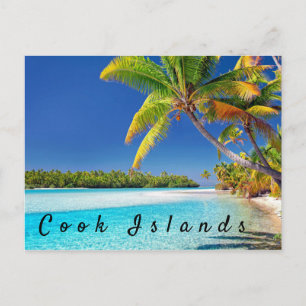 Cartão Postal Scenic Cook Island Palm Tree Beach Holiday