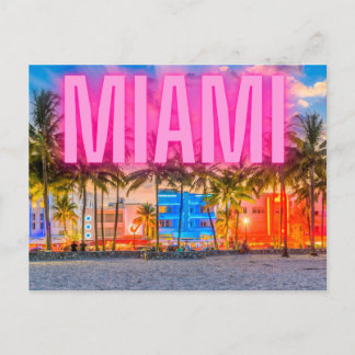 Cartão Postal Scenic Neon Miami Waterfront