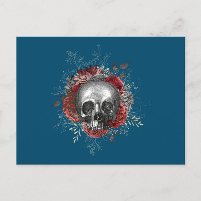 Cartão Postal Schädel Totenkopf skull (Frente)