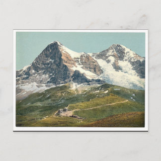 Cartão Postal Scheidovo, Monte Eiger e M&ouml;nch, Bernese Obe