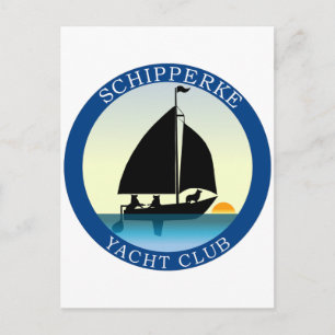 Cartão Postal Schipperke Yacht Club