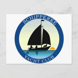 Cartão Postal Schipperke Yacht Club