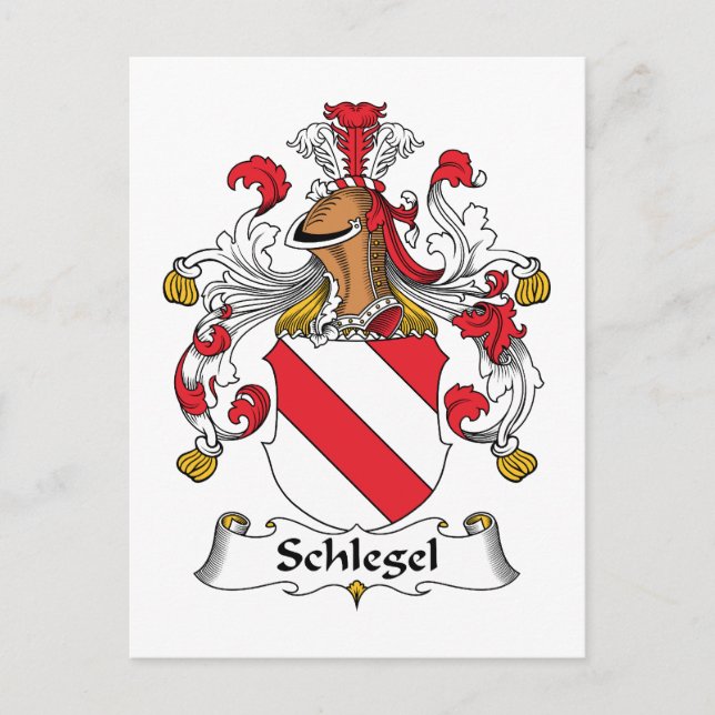 Cartão Postal Schlegel Family Crest (Frente)