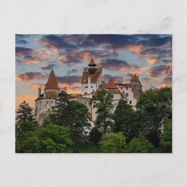 Cartão Postal Schloss Bran in Rumänien Postkarte (Frente)