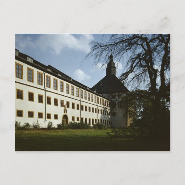 Cartão Postal Schloss Friedenstein, Gotha, construída em 1643-54 (Frente)