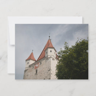 CARTÃO POSTAL SCHLOSSTURM VON BURG HAAG IN OBERAYERN MIT BAUM