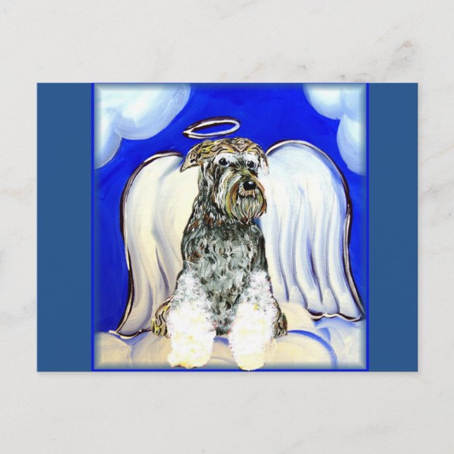 CARTÃO POSTAL SCHNAUZER ANJO (Frente)